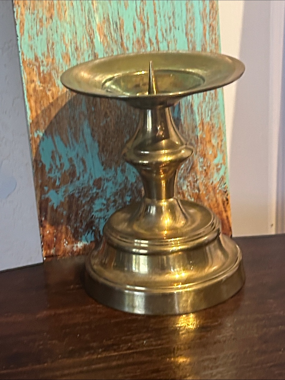 Large Brass Candle Holder